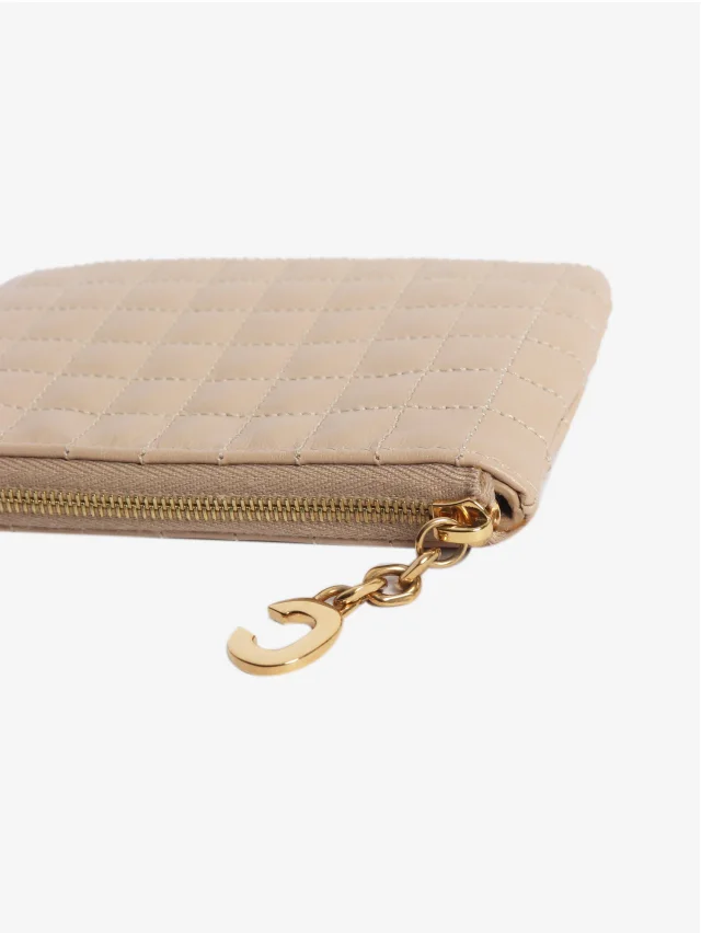 Celine Beige quilted leather card holder in Beige Leather from Sign of the Times, photo 3 of 4