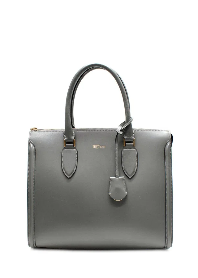 Alexander McQueen Grey Leather Heroine Bag in Grey Leather from HEWI