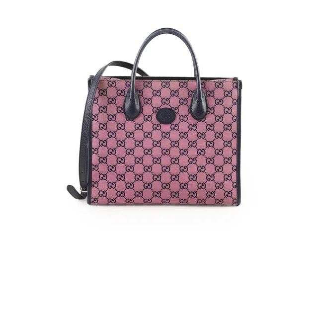 Gucci GG Ophidia Small Tote Pink in Pink Canvas from The Purse Affair