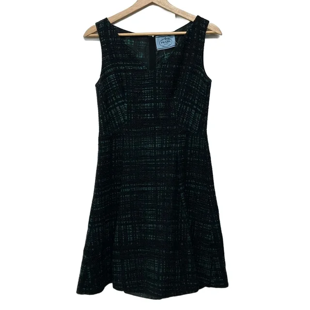 Prada Dress S Black Green 38 in Black from The Reluxe