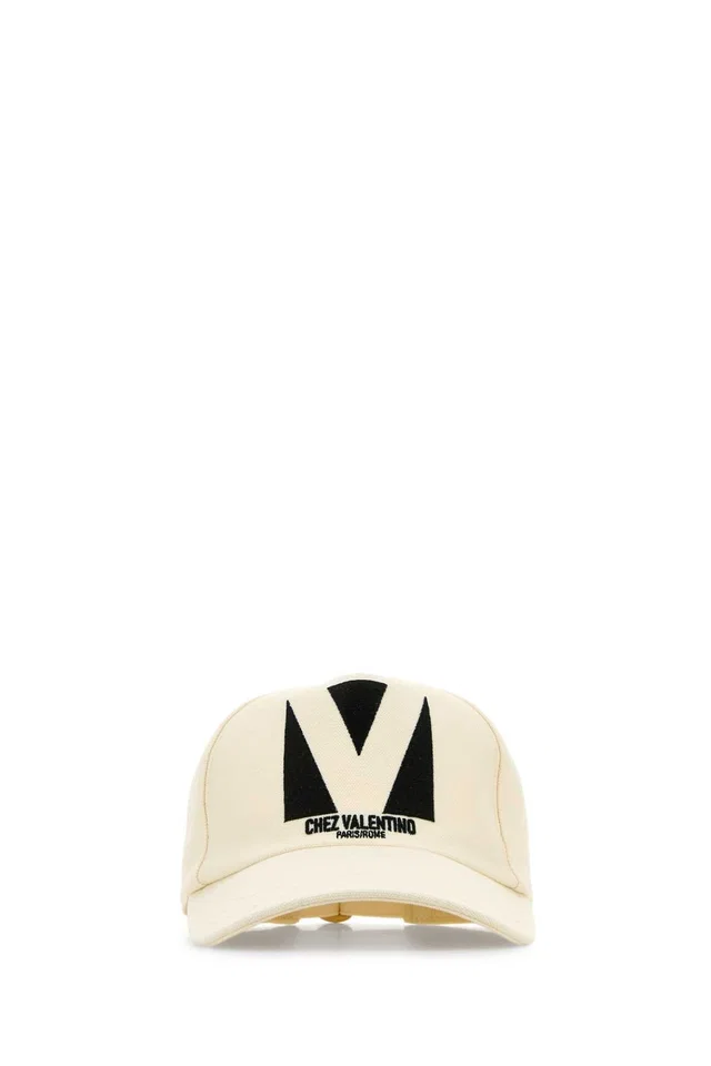 Valentino Garavani Baseball Cap — Beige Cotton Caps in Beige from HEWI