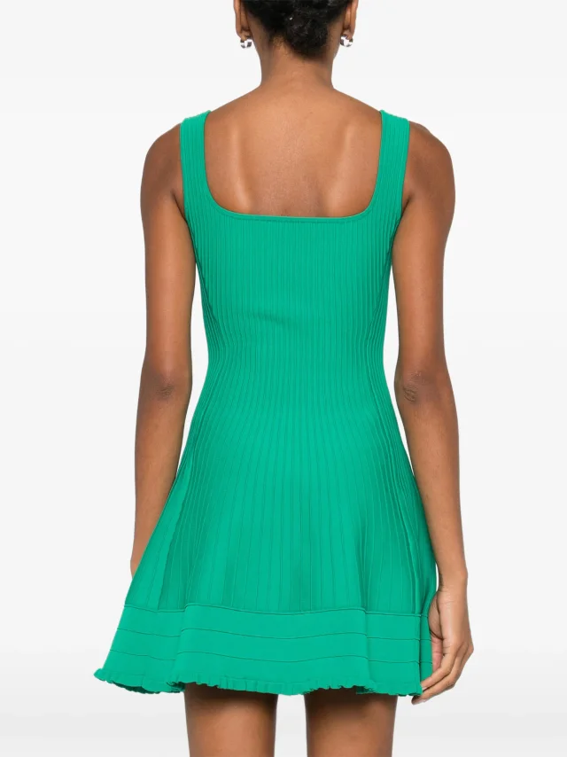 Maje knit skater dress in Green, photo 4 of 5 from FARFETCH