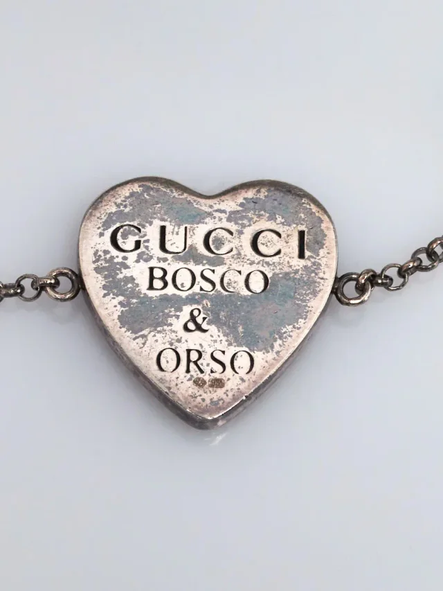 Gucci Silver Metal Bosco & Orso Heart Bracelet in Silver from Yoogis, photo 5 of 7