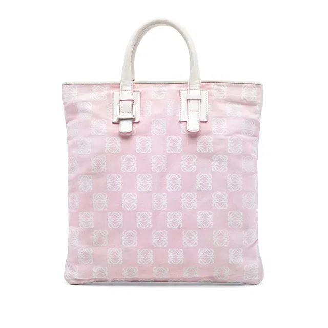 Pink LOEWE Anagram Canvas Tote in Pink Canvas from Designer Revival, photo 1 of 1