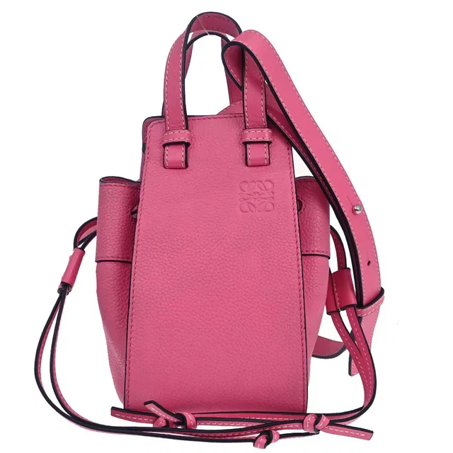 Loewe Pink Hammock 2way Shoulder Tote Handbag in Pink Leather from AMORE Vintage Tokyo