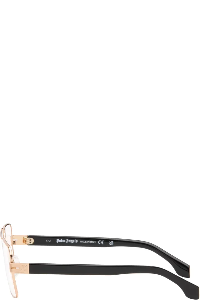 Palm Angels Black & Gold PA5038 Glasses, photo 3 of 4 from SSENSE
