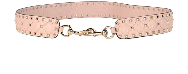 Valentino Garavani Rockstud Bag Strap in Pink Leather from Designer Exchange