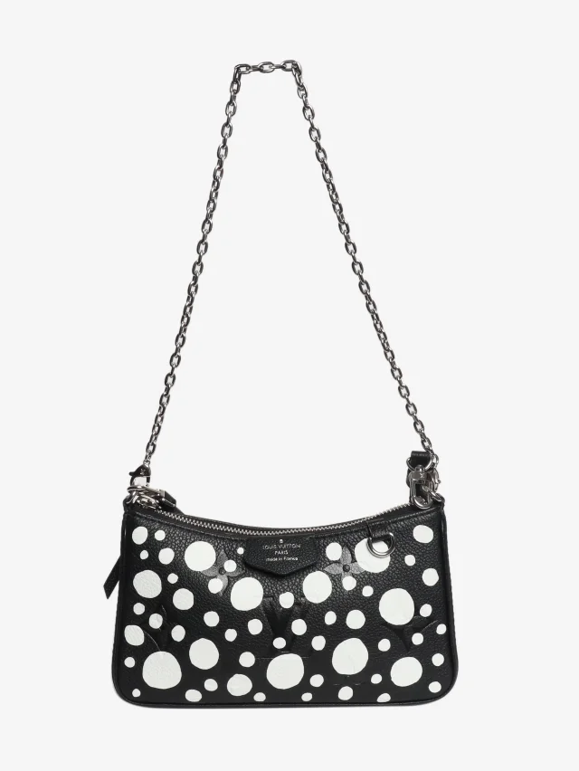 Louis Vuitton Black and white 2023 polka dot Easy Pouch on Strap bag in Black Leather from Sign of the Times, photo 3 of 7