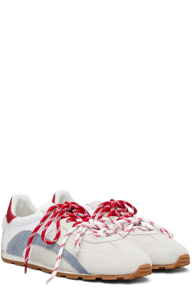 Dsquared2 Beige & White DC-642 Sneakers, photo 4 of 5 from SSENSE