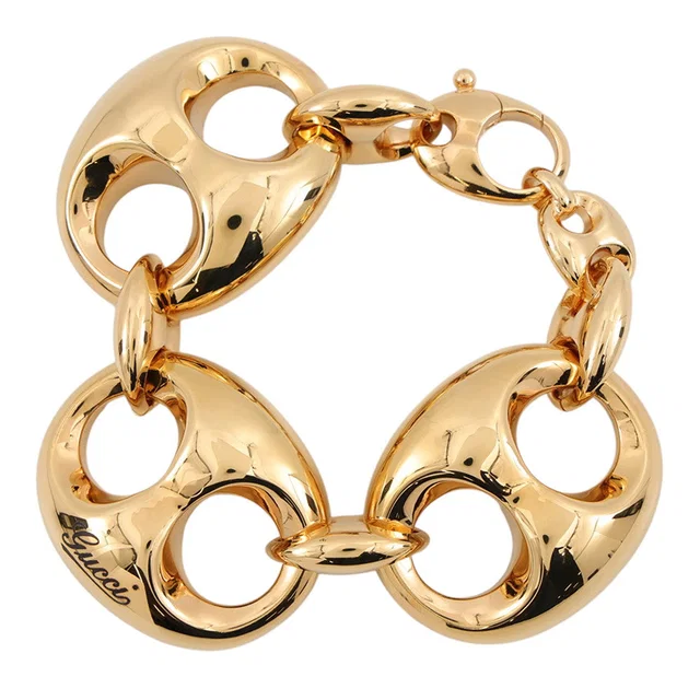 Gucci Marine Bracelet Size L Gold Plated in Navy from GALLERY RARE