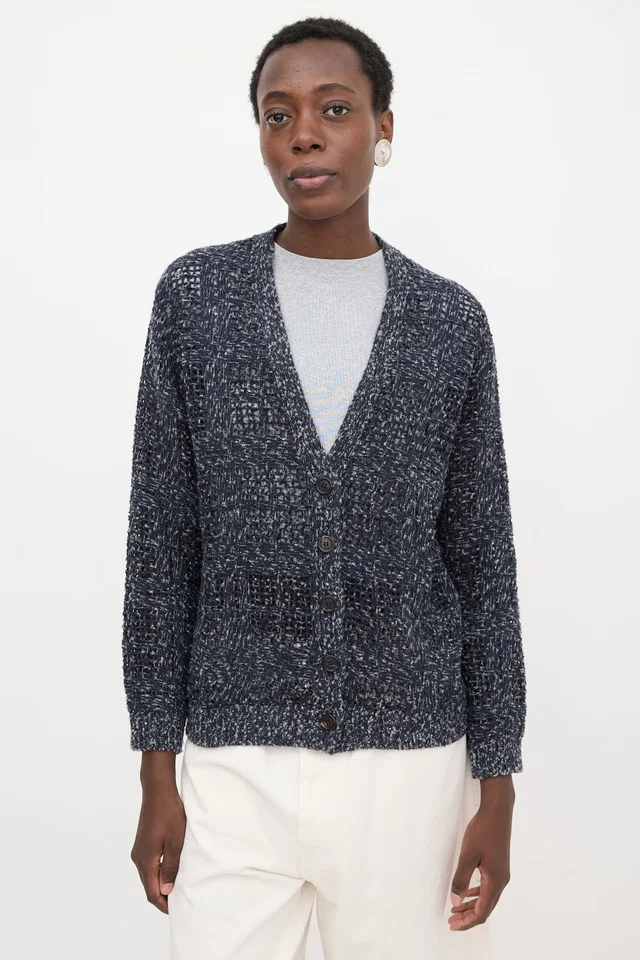 Brunello Cucinelli Cashmere Open Knit Cardigan in Cashmere from VSP Consignment