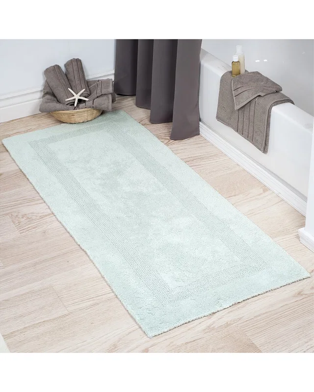Lavish Home Cotton Plush Reversible Long Bath Mat, image 1 of 1 from Rue La La
