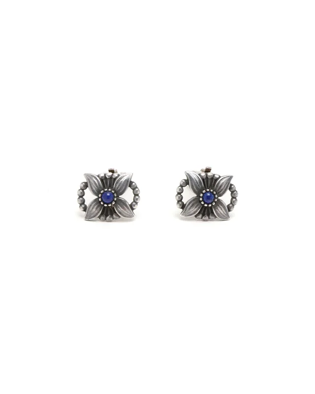 Georg Jensen Heritage Silver Clip-on Earrings in Silver Silk from A Retro Tale