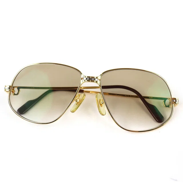Cartier Teardrop Sunglasses Eyewear Gold Bordeaux in Burgundy from The Reluxe