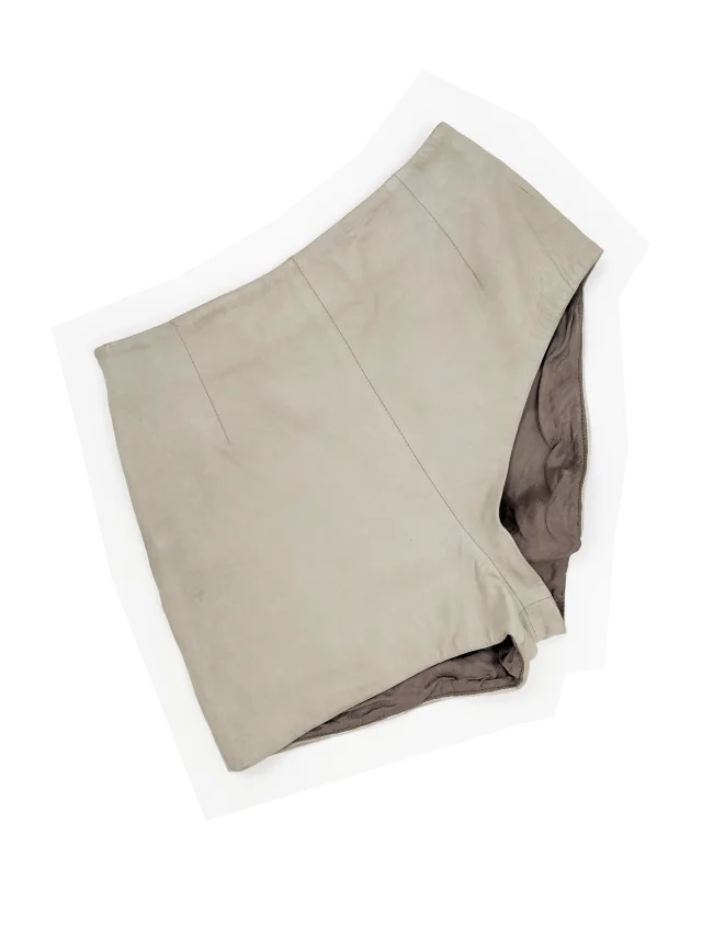 Maison Margiela F/W 2008 asymmetrical leather shorts in Leather from James Veloria