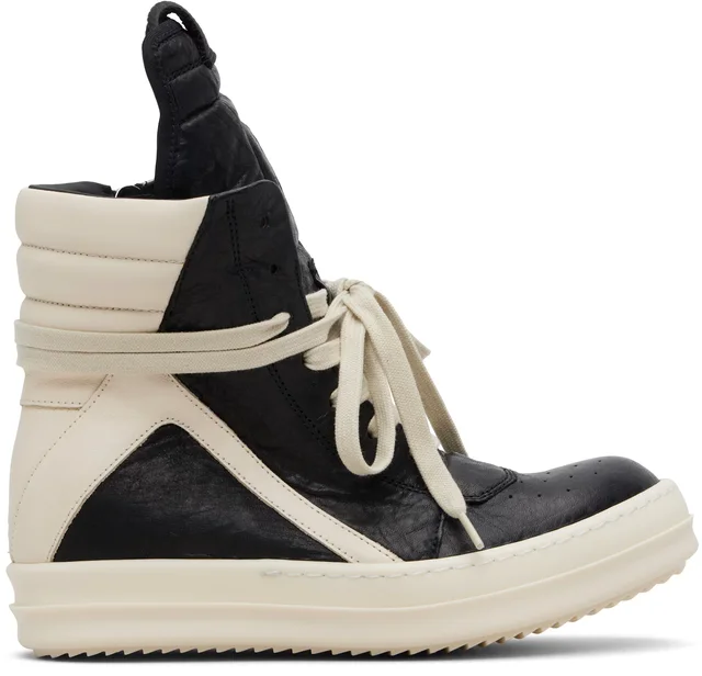 Rick Owens Black Temple Geobasket Sneakers, photo 6 of 10 from SSENSE