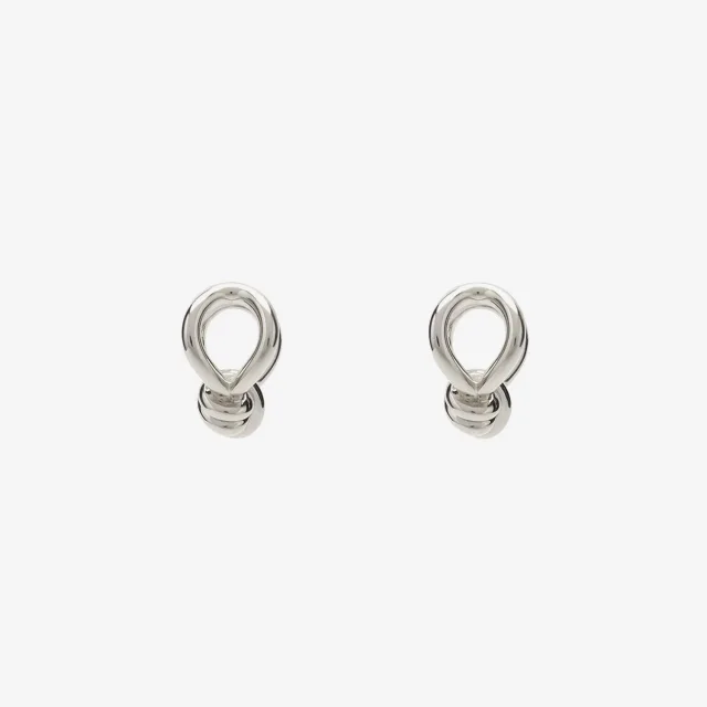 Bottega Veneta Knot Earrings — Silver Sterling in Silver from HEWI, photo 2 of 2