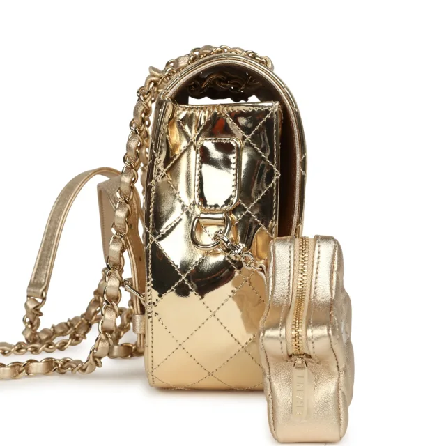 Chanel "Hollywood Boulevard" Backpack in Gold Calfskin from Madison Avenue Couture, photo 3 of 12