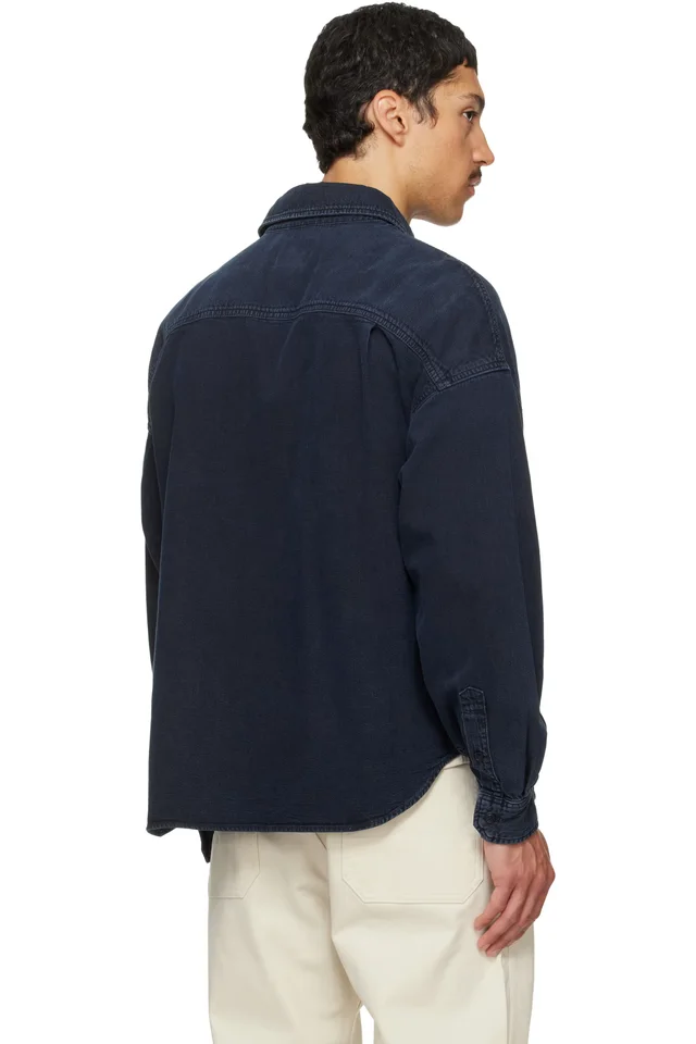 Citizens of Humanity Navy Shigoto Denim Shirt, photo 3 of 4 from SSENSE