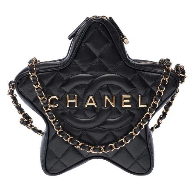 Sac Chanel En Cuir Noir - 103129 Black in Black Lambskin from HEWI