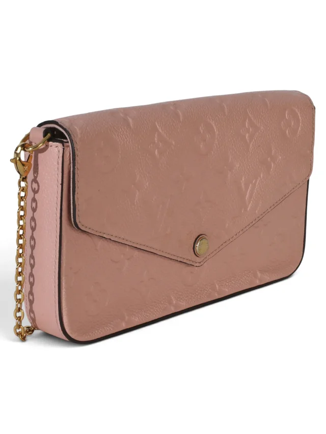 Louis Vuitton Rose Poudre Monogram Empreinte Felicie Pochette in Pink Leather from Season 2 Consign, photo 3 of 9