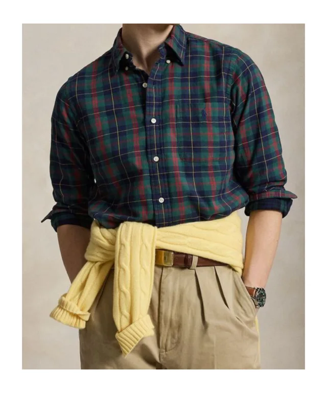 Polo Ralph Lauren Custom Fit plaid Oxford shirt, photo 4 of 6 from SENSER