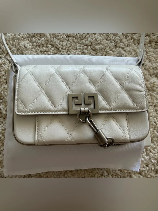 Givenchy Pocket Mini Pouch Bag White Quilted Goat Leather W/ Box & Dust Bag in white Goatskin from Poshmark
