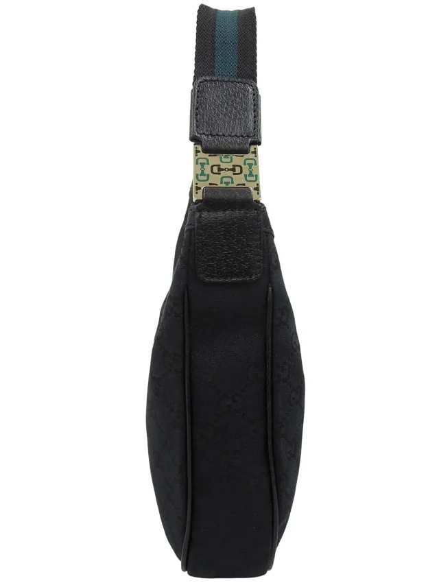 Gucci Canvas GG pattern one-shoulder bag, black from VINTAGE QOO TOKYO, photo 4 of 10