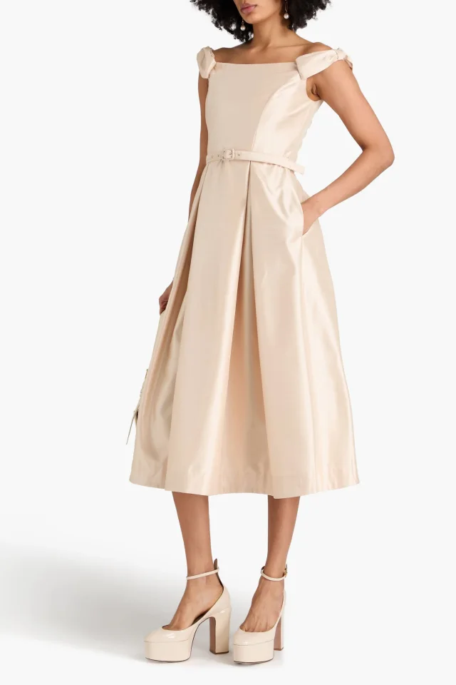 Nicholas Off-the-Shoulder Taffeta Midi Dress, photo 2 of 4 from THE OUTNET