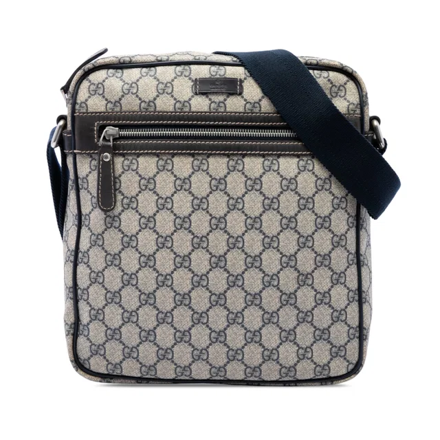 Beige Gucci GG Supreme Crossbody in Beige Coated canvas from Designer Revival