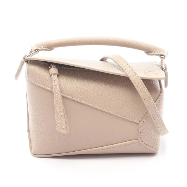 Loewe Puzzle Edge Mini 2-Way Clay Leather Shoulder Bag in Leather from The Reluxe