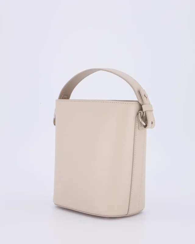 Loro Piana Beige Crossbody Bucket Bag in Beige Calfskin from Sellier, photo 9 of 18