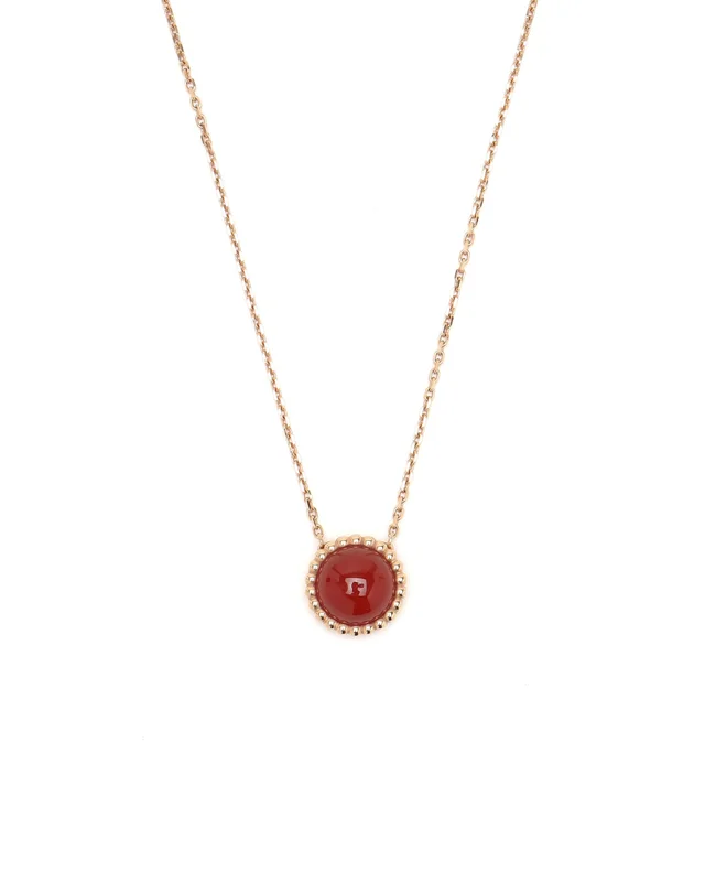 Van Cleef & Arpels Perlée Couleurs Carnelian Necklace in Silk from A Retro Tale