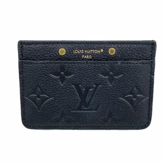 Louis Vuitton Card Case Monogram Empreinte Porte Cartes Simple Noir in Black from The Reluxe