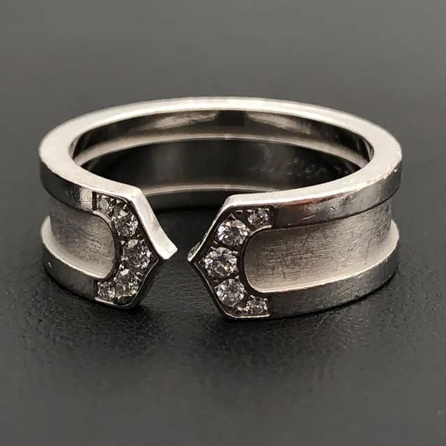 Cartier 2C Diamond Ring, K18WG, 7.9g, US Size 6.5 from Luxury Promise