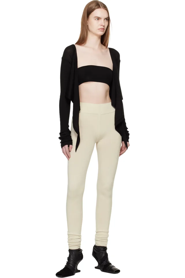 Rick Owens Black Temple Crop Wrap Top, photo 4 of 4 from SSENSE