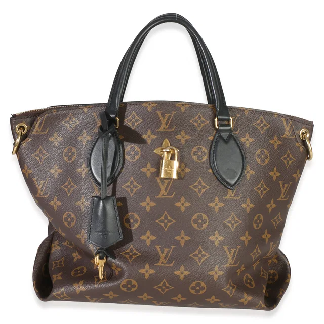 Louis Vuitton Black Monogram Canvas Flower Zipped Tote MM in Black Coated canvas from myGemma
