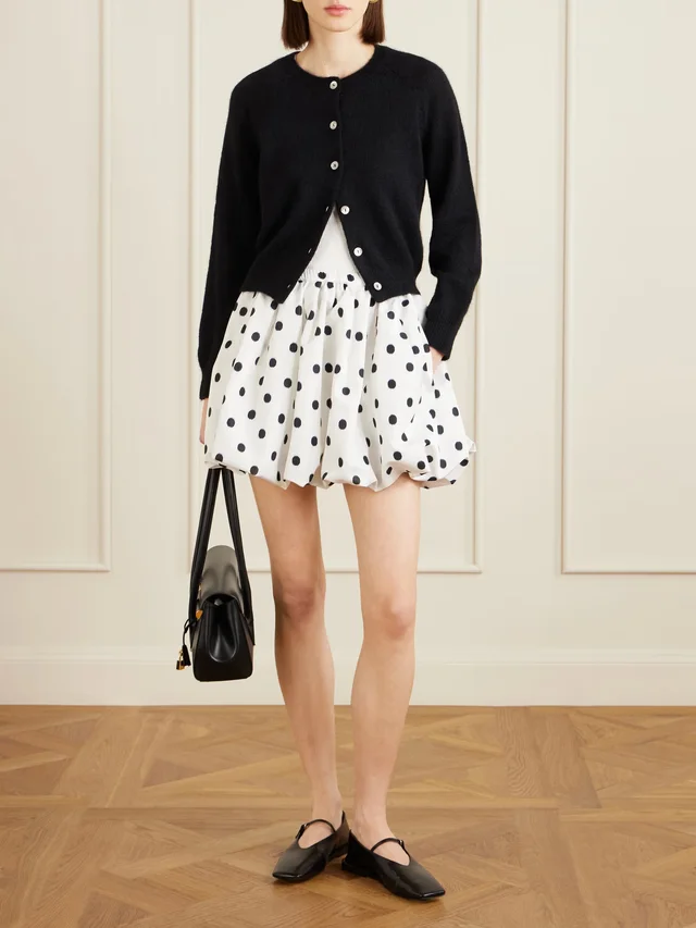 PATOU Bloomer polka-dot poplin mini skirt in White, photo 2 of 2 from NET-A-PORTER (Canada)