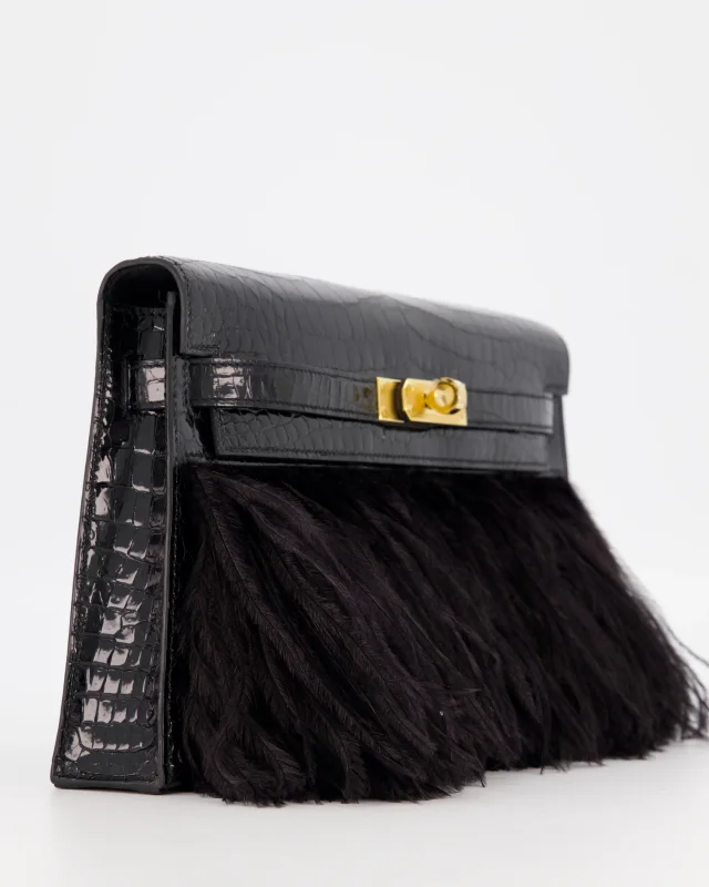 Hermès Kelly Elan Folie Bag in Black Crocodile from Sellier, photo 14 of 24