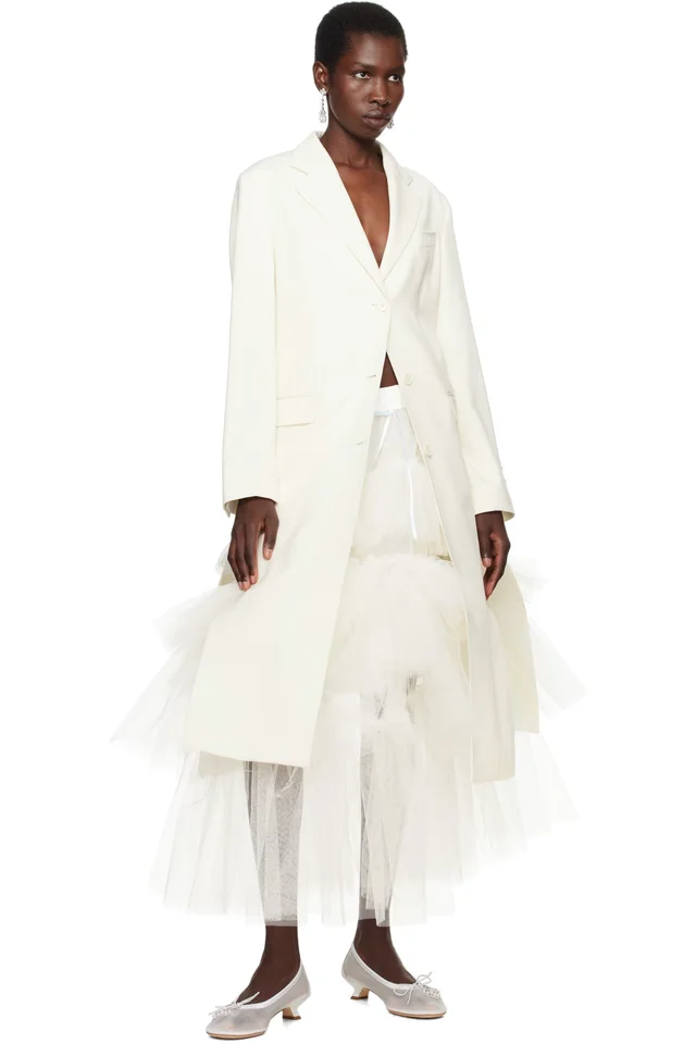 Simone Rocha SSENSE Exclusive Bridal Capsule Embellished Flower Ballerina Heels, photo 5 of 5 from SSENSE