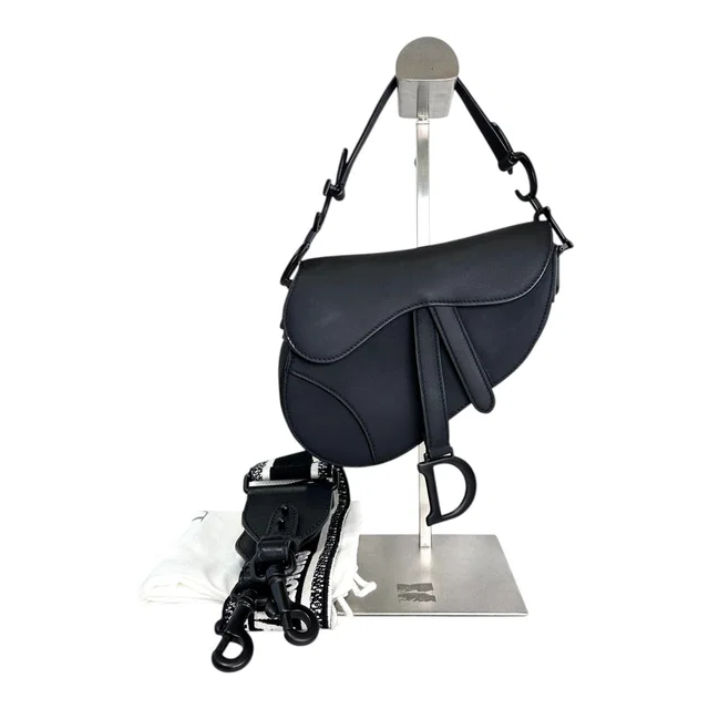 Dior So Black Mini Saddle Bag with Strap in Black from Luxury Promise
