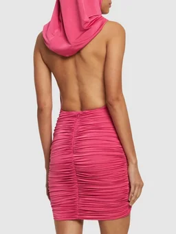 Giuseppe Di Morabito Short dress with draping in 95% Polyester, 5% Elastane, photo 3 of 5 from LUISAVIAROMA