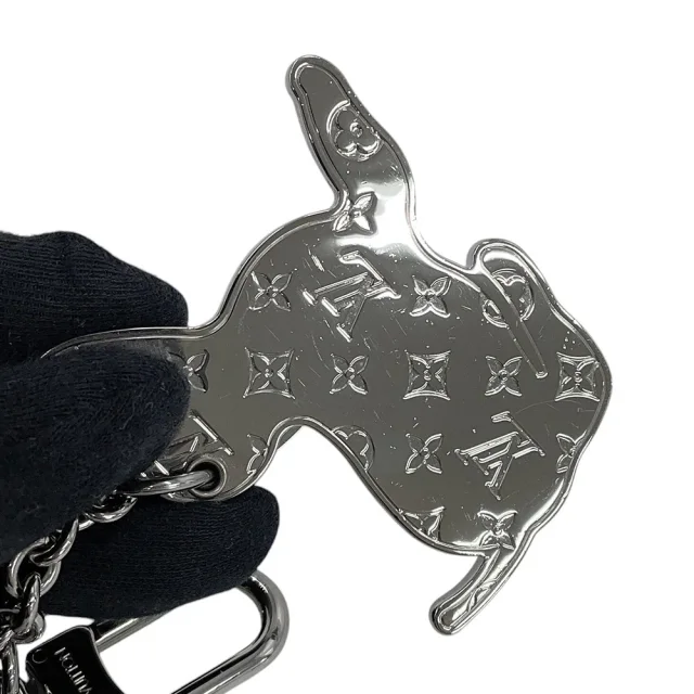 Monogram Bijoux Sac・LV Dog White/BrownM00747 Metal in White from GALLERY RARE, photo 5 of 9