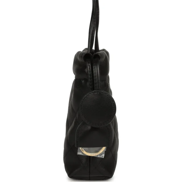 Chanel CC Drawstring Clutch in Black Lambskin from Madison Avenue Couture, photo 5 of 10