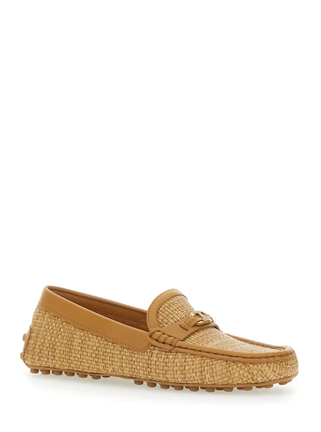 TOD'S RAFIA MOCASSIN in Beige 51% Polyamide 49% Cotton, photo 3 of 8 from Gaudenzi Boutique