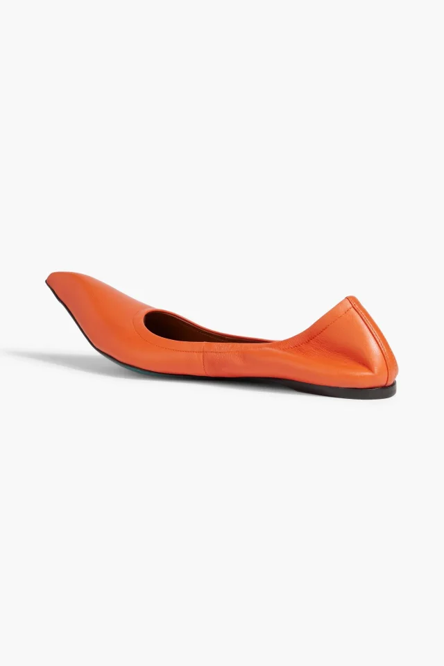 Marni Leather Point-Toe Flats, photo 3 of 4 from THE OUTNET