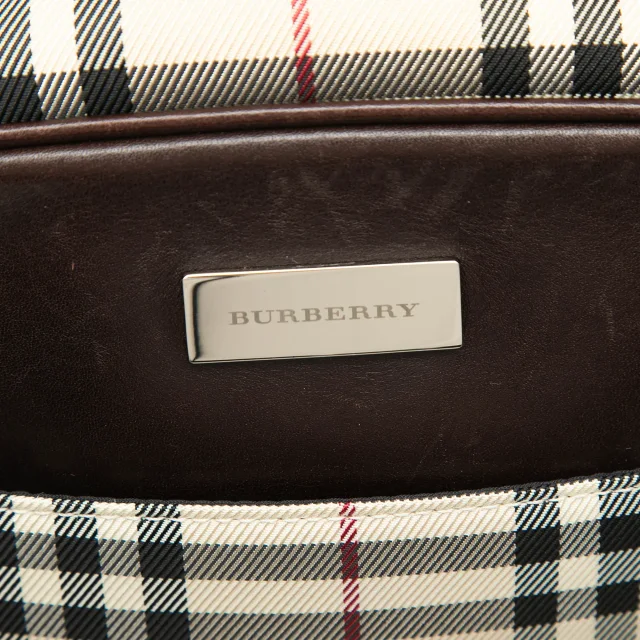 Beige Burberry House Check Canvas Crossbody in Beige Canvas from Designer Revival, photo 5 of 6