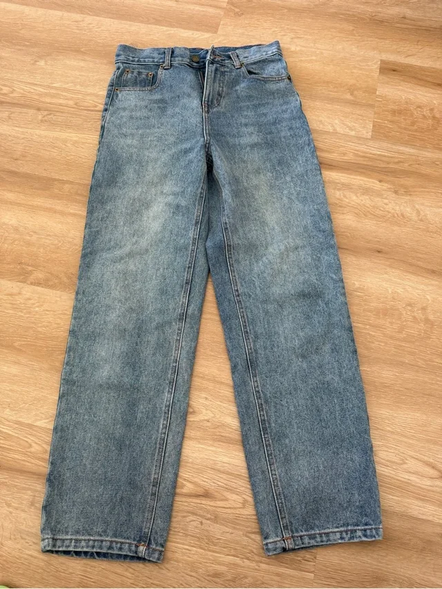 Saint Laurent Medium Blue Denim Jeans With Contrast Stitching in blue Denim from Poshmark