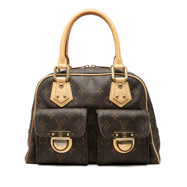 Brown Louis Vuitton Monogram Manhattan PM Handbag in Brown Coated canvas from Designer Revival, photo 1 of 1