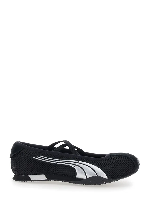 PUMA 'H Street' Black Ballet shoes with Logo on the Front and Side and Mesh Inserts in Tech Fabric for Women in Black, photo 2 of 8 from Gaudenzi Boutique